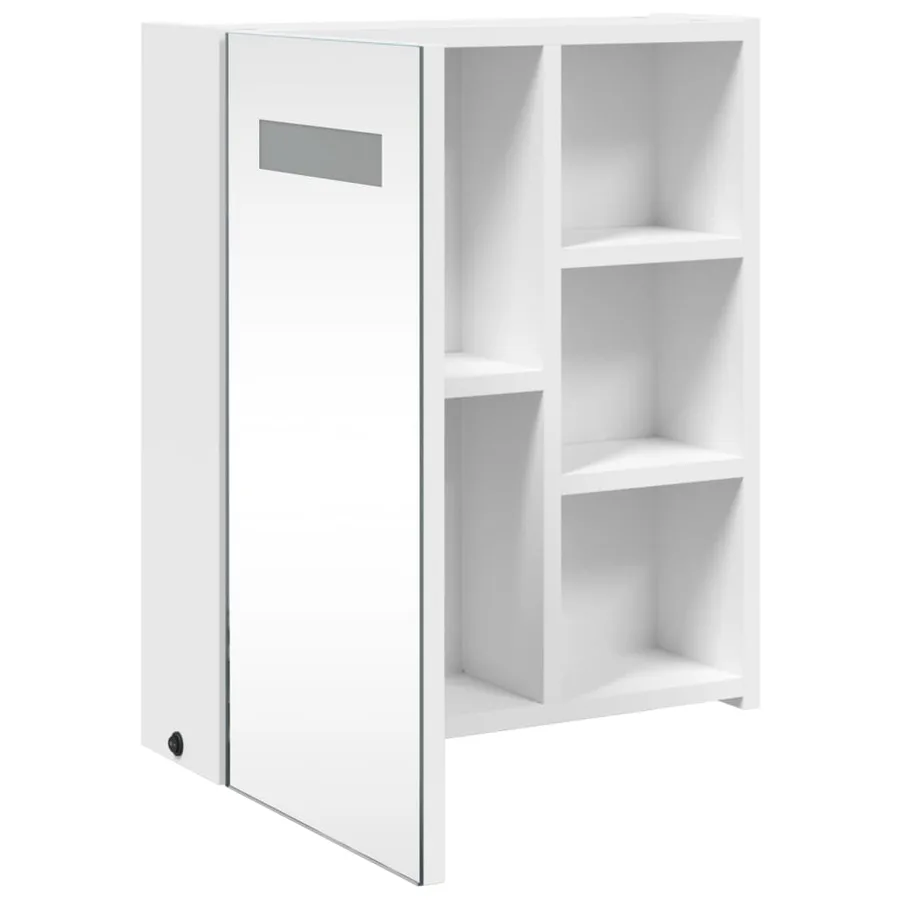 Armoire de salle de bain à miroir avec LED blanc 45x13x52 cm - 5