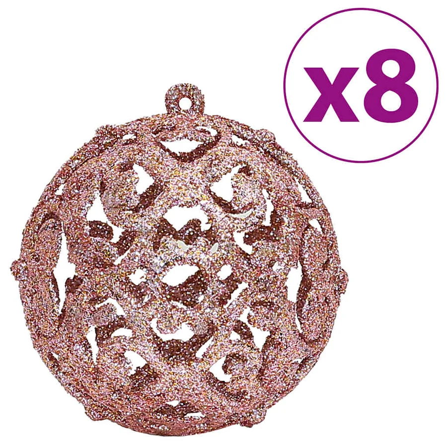 Boules de Noël 100 pcs rose et rosé 3 / 4 / 6 cm - 4