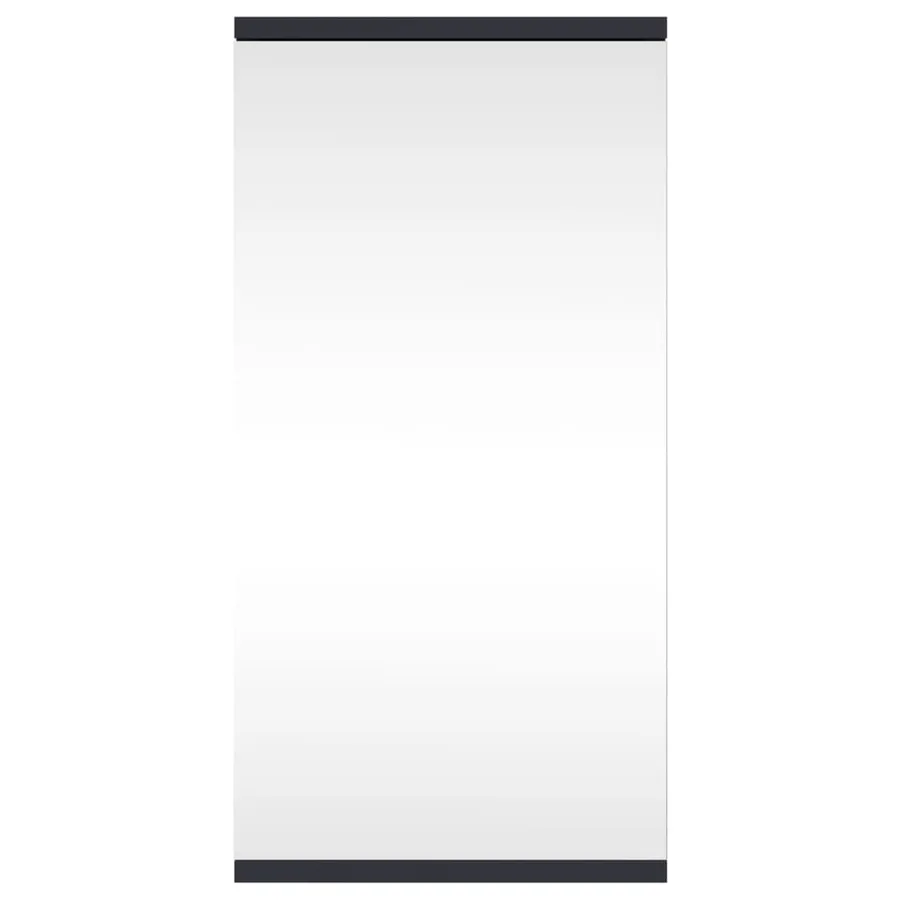 Armoire de bain à miroir d'angle gris 30x24x60 cm - 3