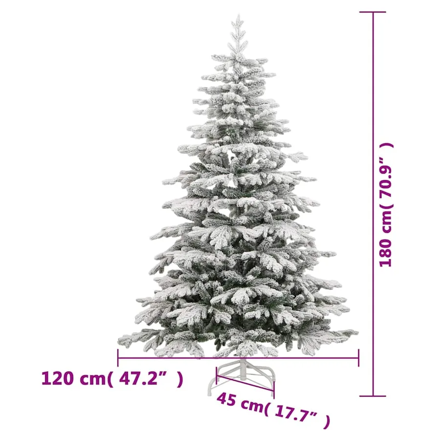 Sapin de Noël artificiel à charnières avec neige floquée 180 cm - 9
