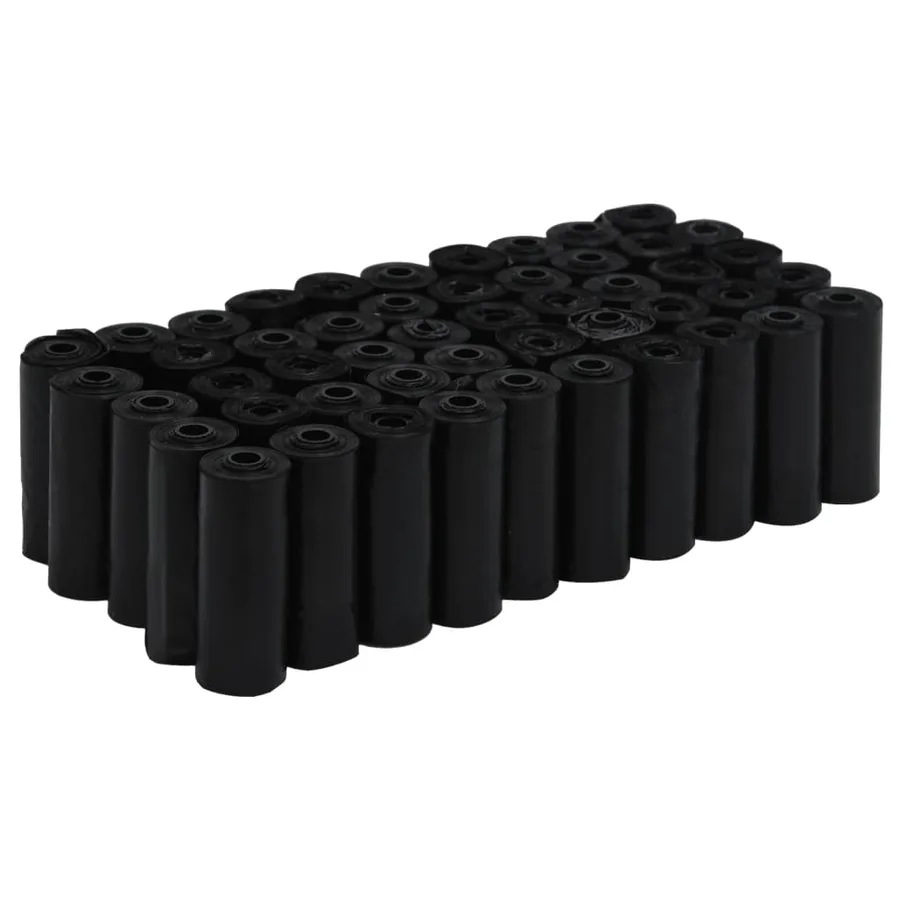 Sacs à crottes pour chiens 750 pcs noir 30x20 cm PE - 3