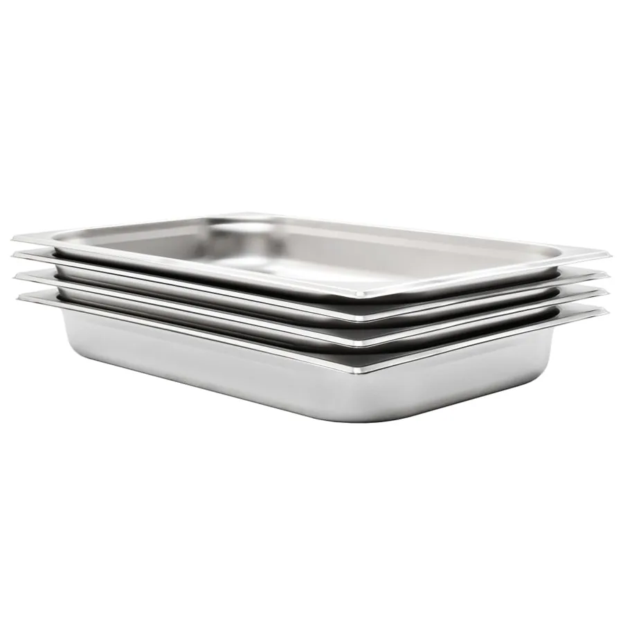 Récipients Gastronorm 4 pcs GN 1/1 65 mm Acier inoxydable