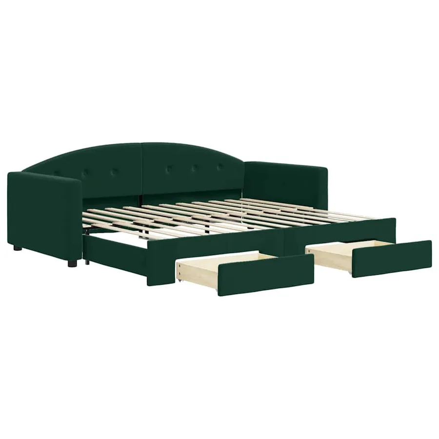 Lit de jour avec gigogne et tiroirs sans matelas 90x200 cm - 2