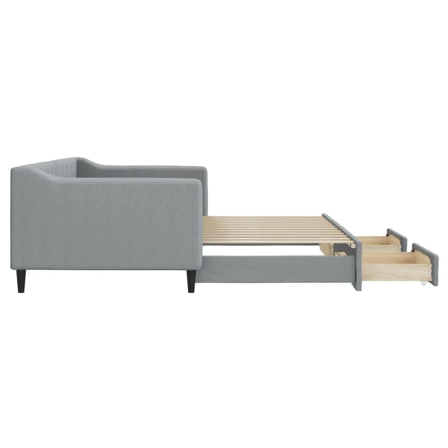 Lit de jour avec gigogne et tiroirs sans matelas 90x200 cm - 7