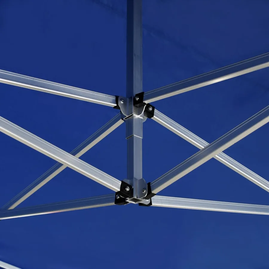 Tente de réception pliable avec parois Aluminium 4,5x3 m Bleu - 10