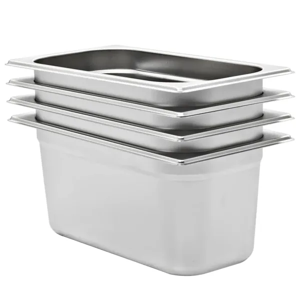 Récipients Gastronorm 4 pcs GN 1/3 150 mm Acier inoxydable