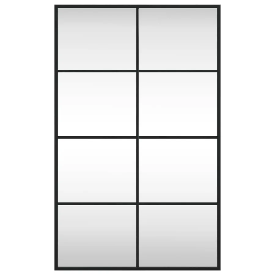 Miroir mural noir 50x80 cm rectangulaire fer - 3