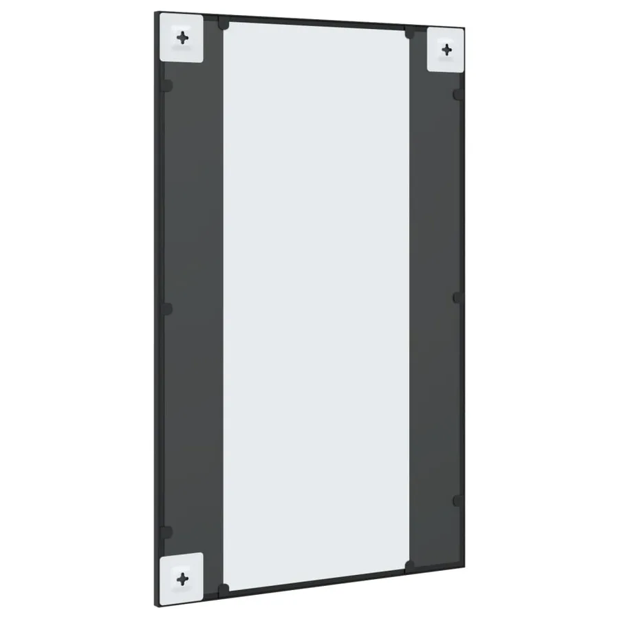 Miroir mural noir 50x80 cm rectangulaire fer - 5