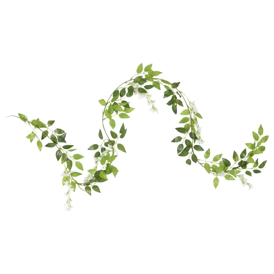 Guirlandes de fleurs 6 pcs blanc 200 cm - 3