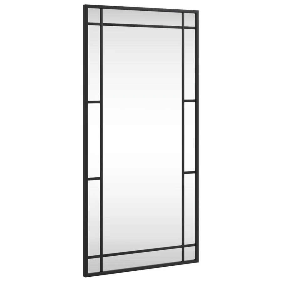 Miroir mural noir 40x80 cm rectangulaire fer - 2