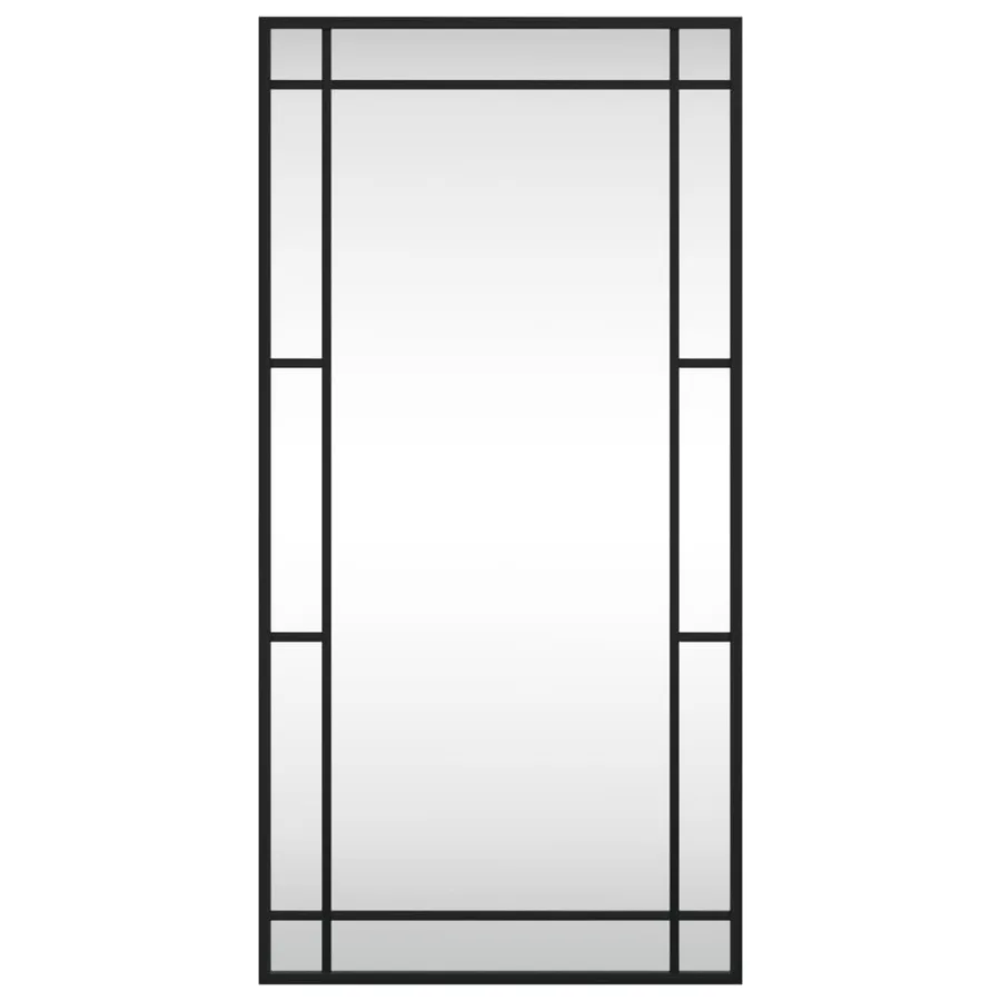 Miroir mural noir 40x80 cm rectangulaire fer - 3