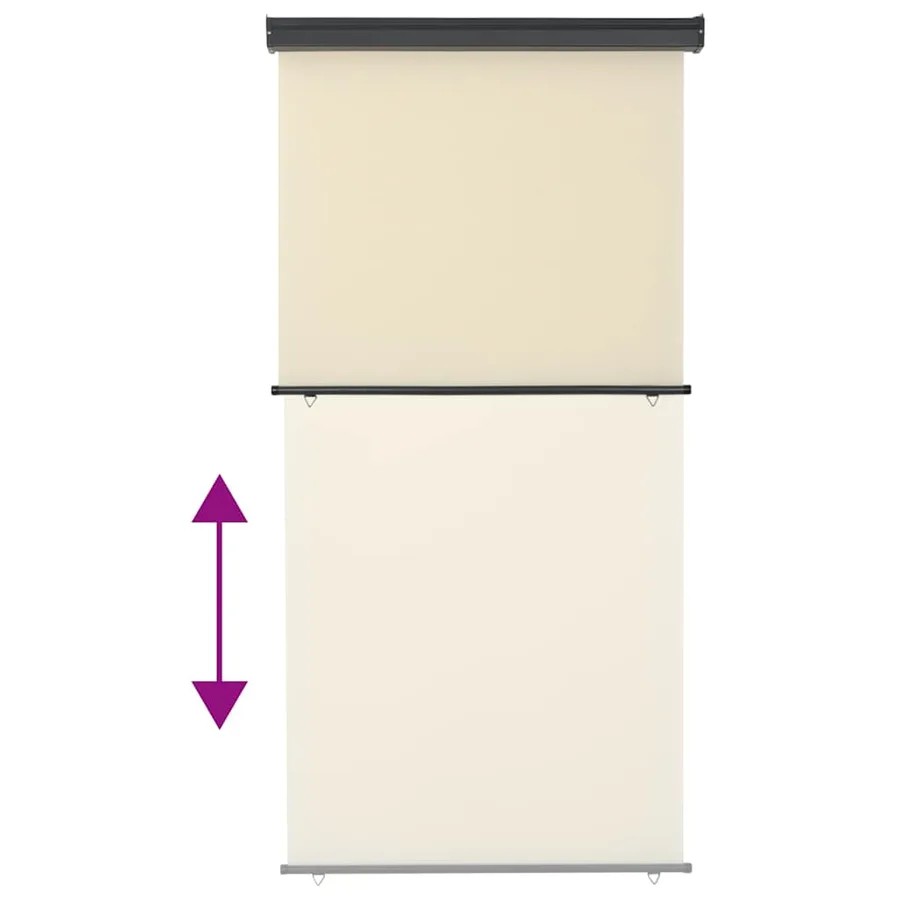 Auvent latéral de balcon 125x250 cm Crème - 5