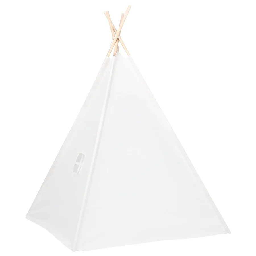 Tente tipi d'enfants avec sac Peau de pêche Blanc 120x120x150cm - 4