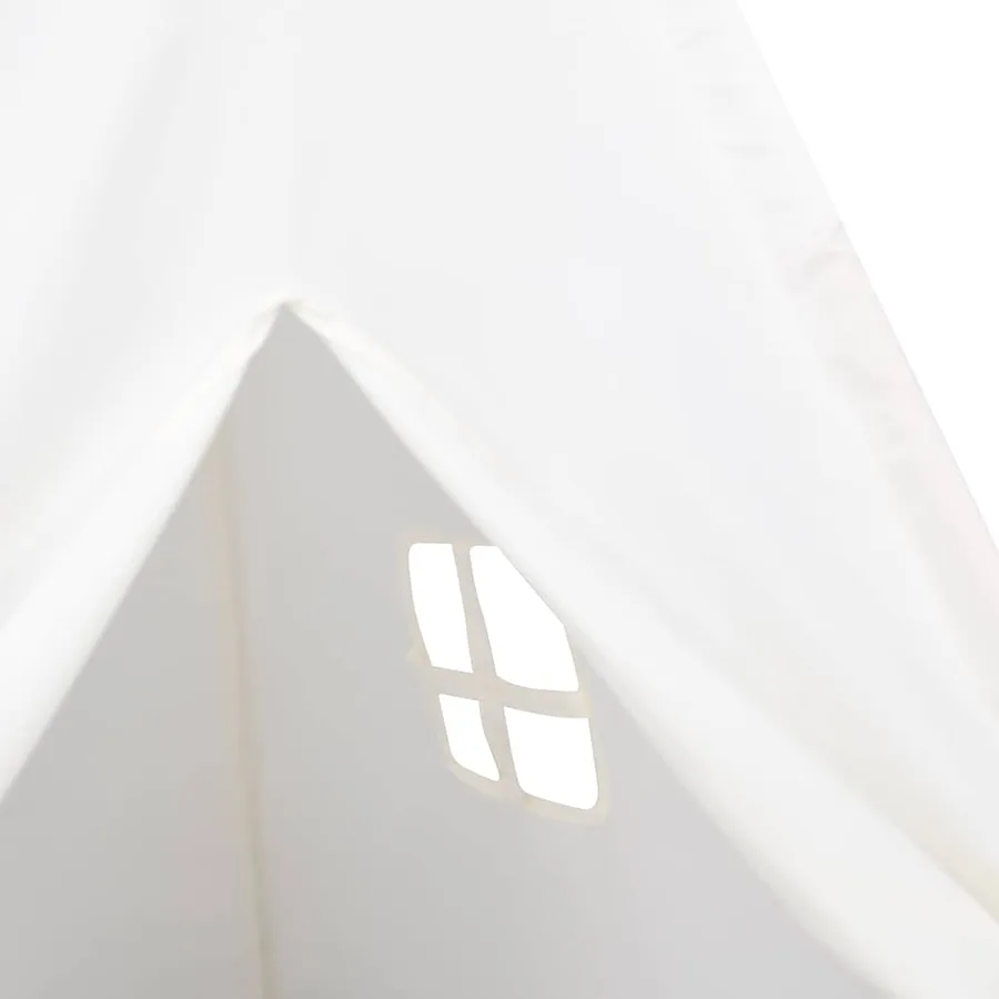 Tente tipi d'enfants avec sac Peau de pêche Blanc 120x120x150cm - 6