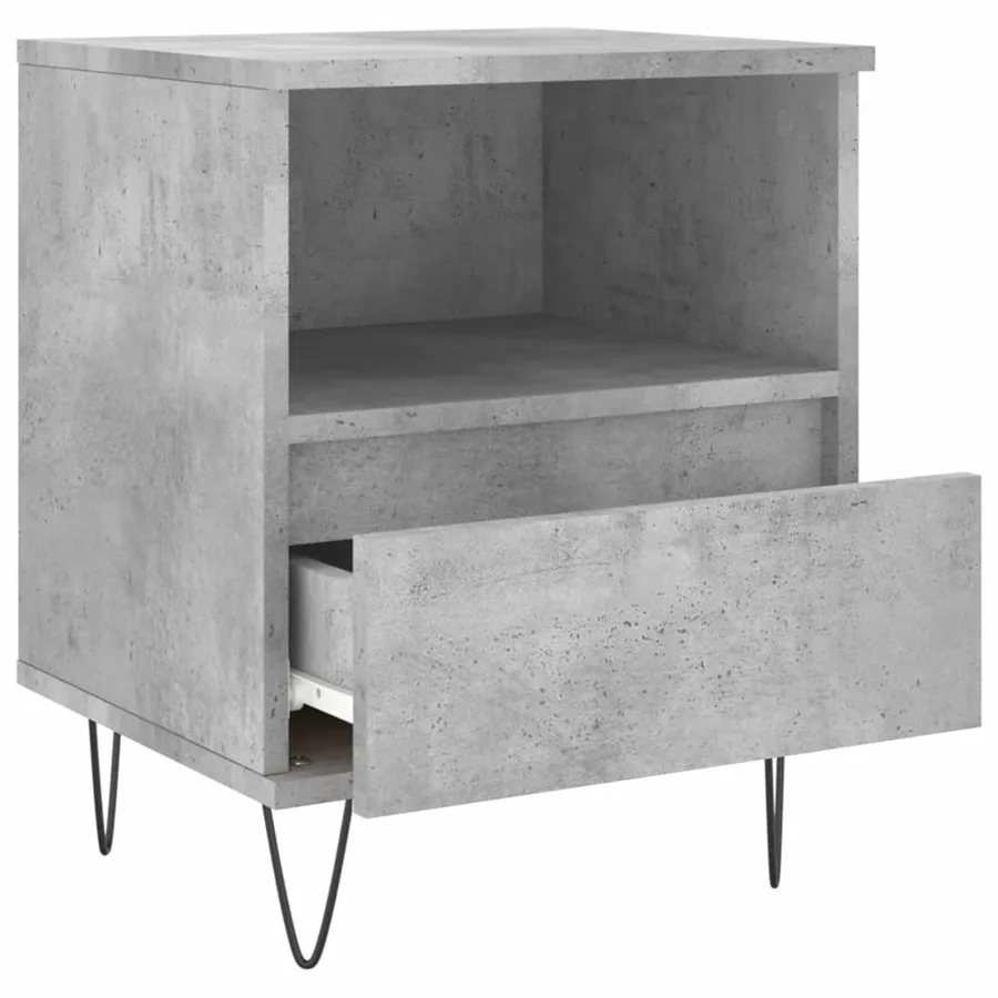 Tables de chevet 2 pcs gris béton 40x35x50 cm bois d’ingénierie - 6