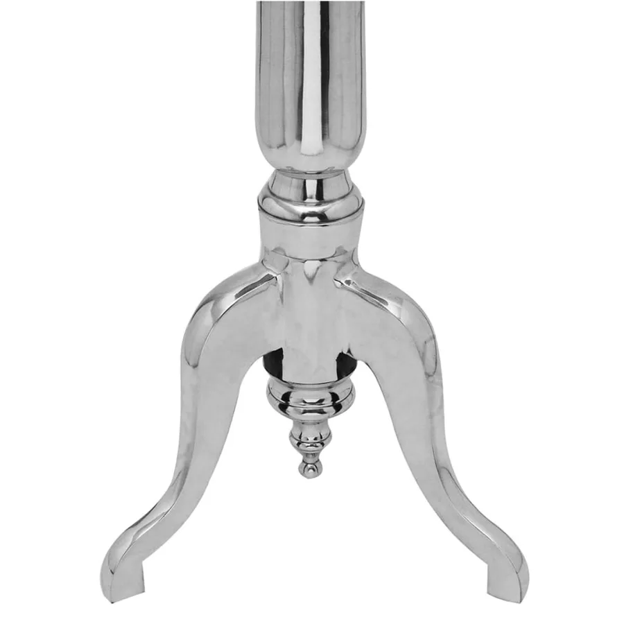 Table auxiliaire ronde Aluminium Argenté - 3