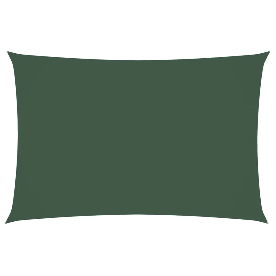 Voile de parasol tissu oxford rectangulaire 2x4 m vert foncé - 2