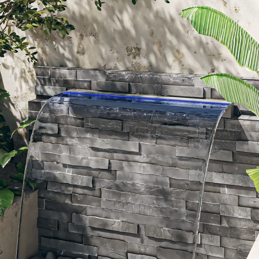 Déversoir pour cascade avec LED RVB Inox 108 cm - 3
