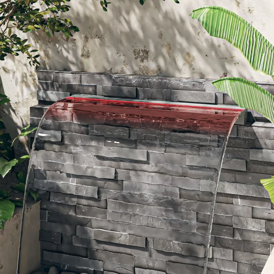 Déversoir pour cascade avec LED RVB Inox 108 cm - 4