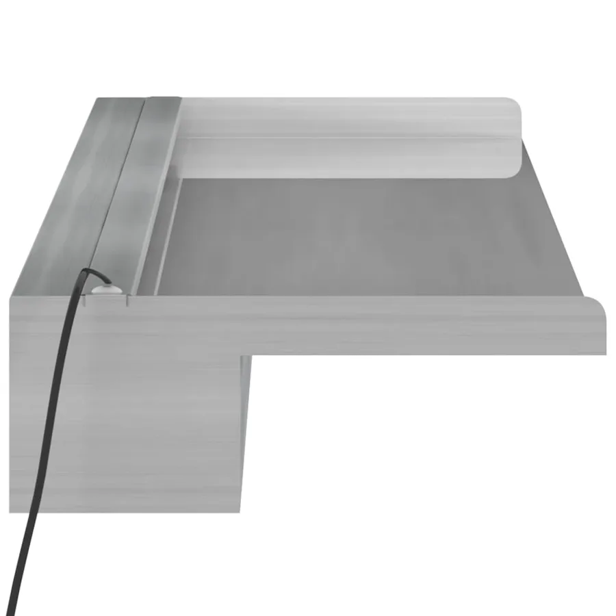 Déversoir pour cascade avec LED RVB Inox 108 cm - 9
