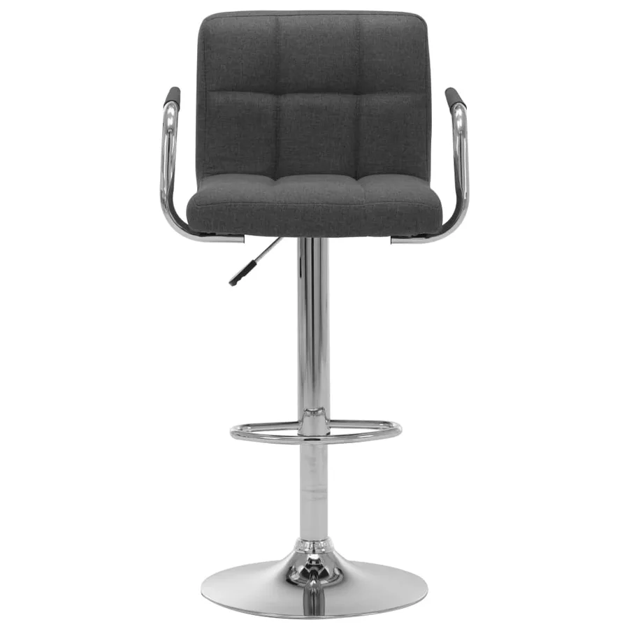 Chaise de bar Gris foncé Tissu - 2