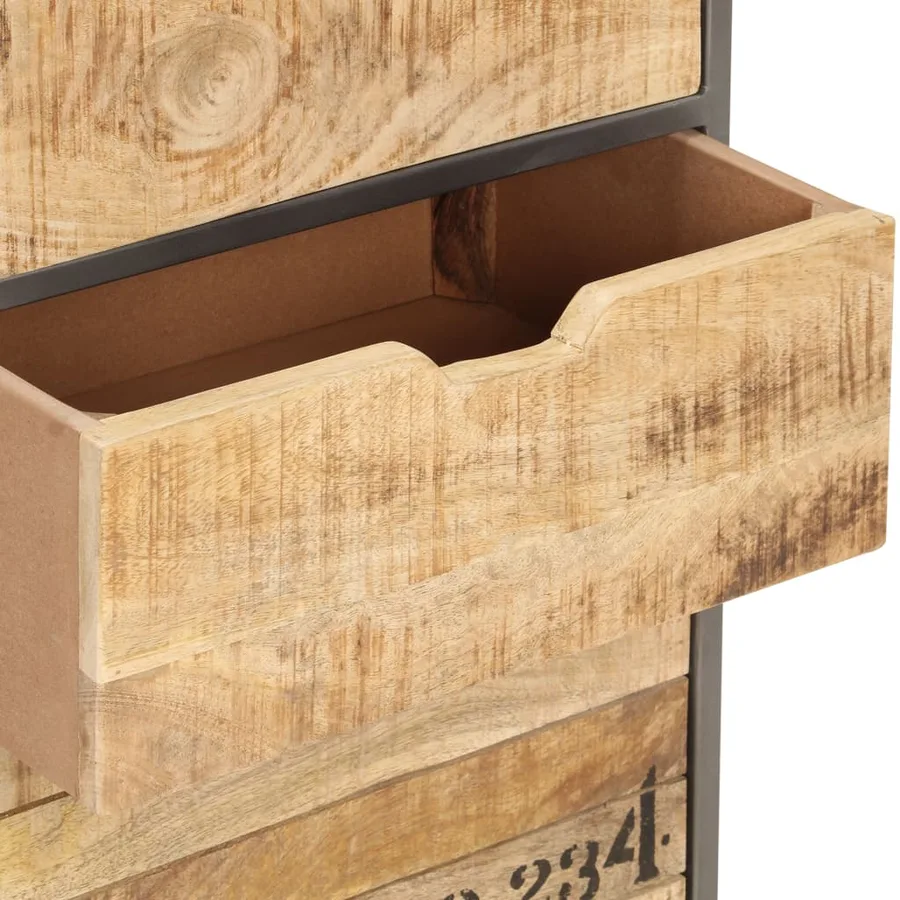 Armoire à tiroirs 45x30x105 cm Bois de manguier massif - 5