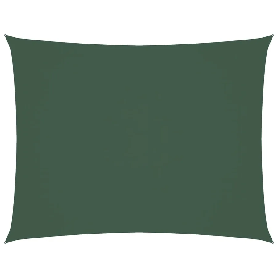 Voile de parasol tissu oxford rectangulaire 2,5x4 m vert foncé - 2