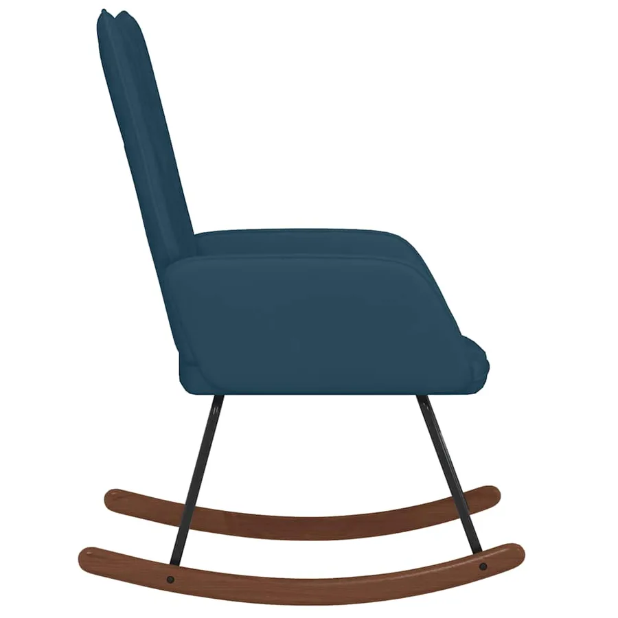 Chaise à bascule Bleu Velours - 4