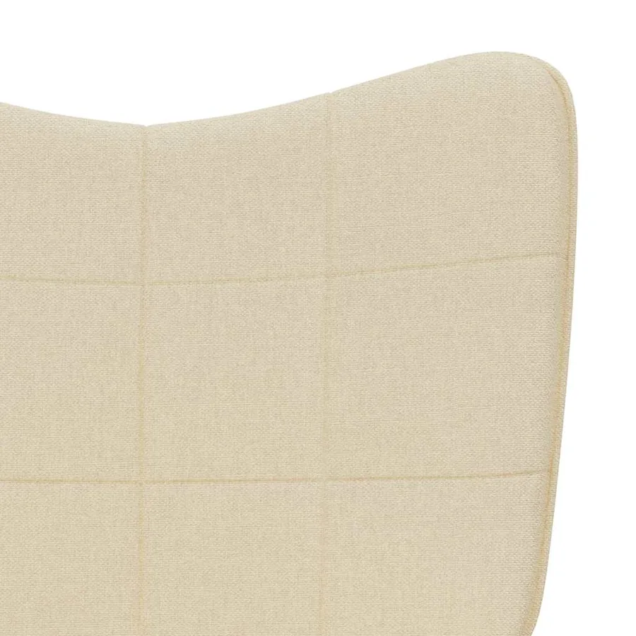 Chaise à bascule Crème Tissu - 6
