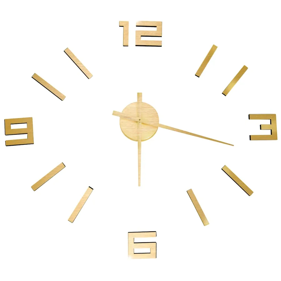 Horloge murale 3D Design moderne Doré 100 cm XXL - 2