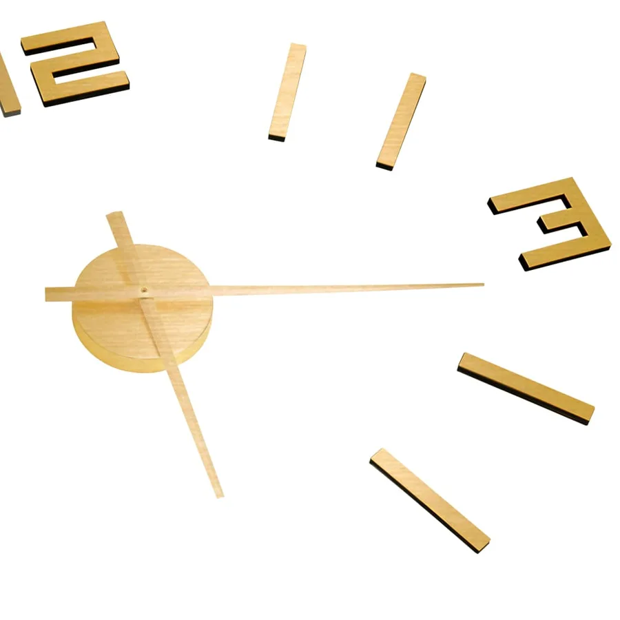 Horloge murale 3D Design moderne Doré 100 cm XXL - 4