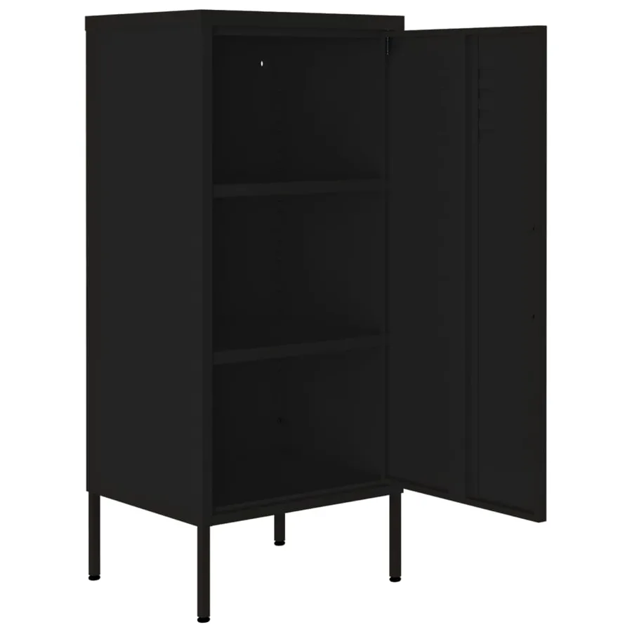 Armoire de rangement Noir 42,5x35x101,5 cm Acier - 6