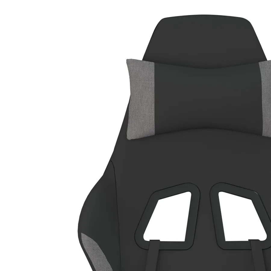 Chaise de jeu de massage Noir et gris clair Tissu - 11