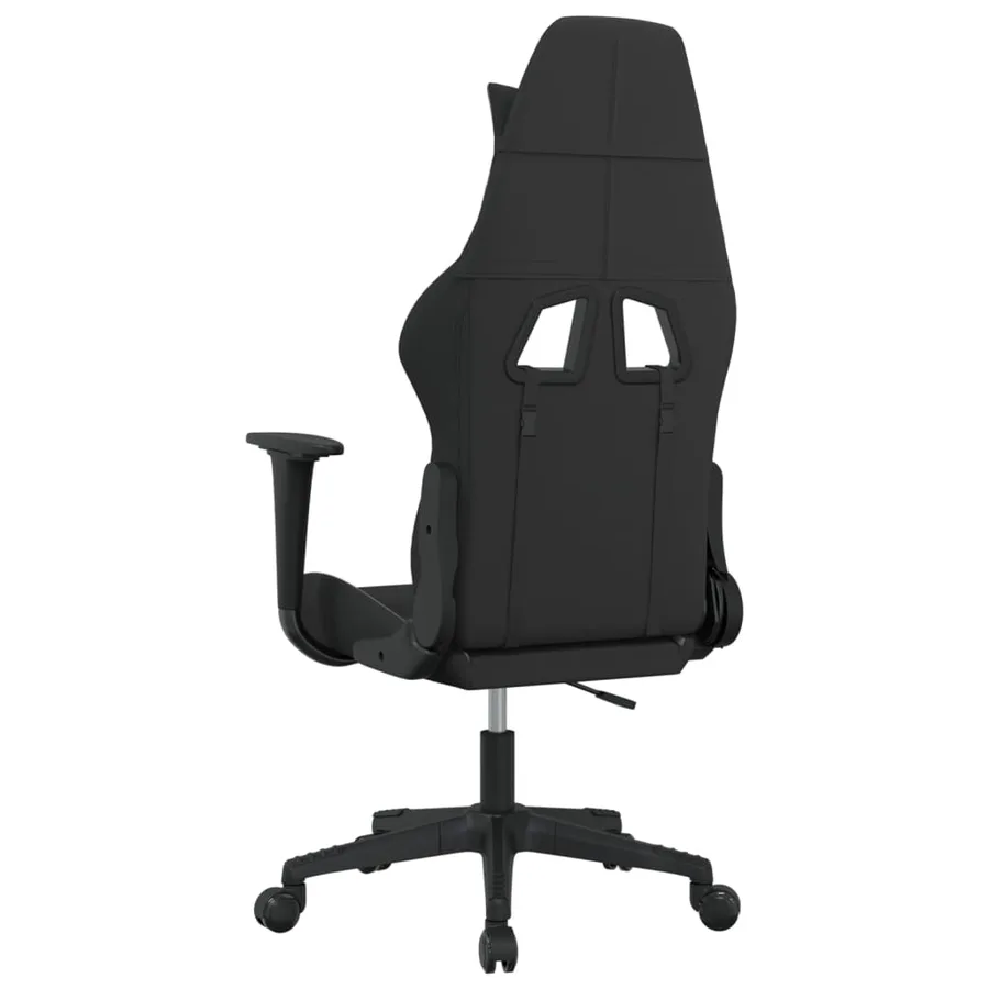 Chaise de jeu de massage Noir et gris clair Tissu - 5