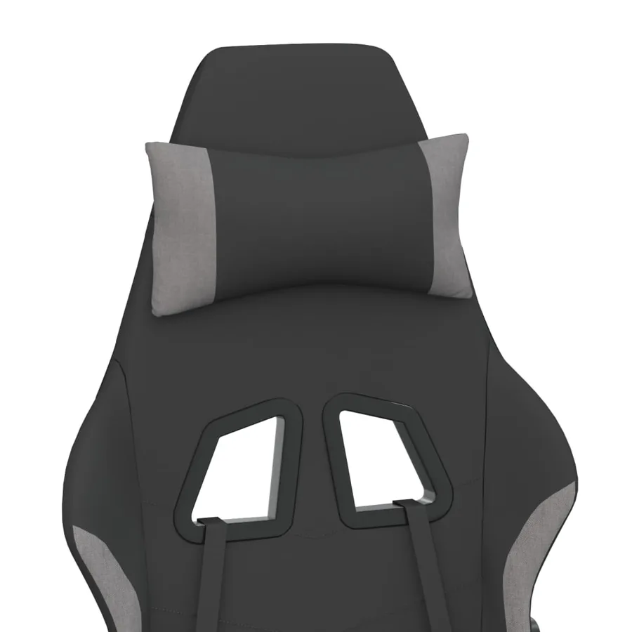 Chaise de jeu de massage Noir et gris clair Tissu - 9