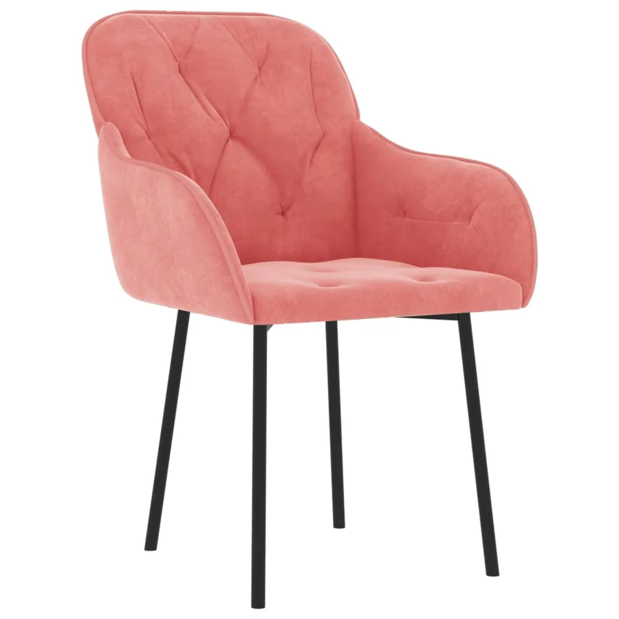 Chaises à manger lot de 2 Rose Velours - 3