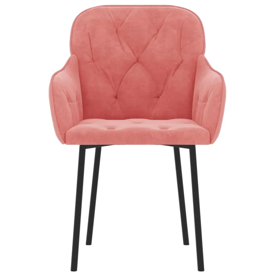 Chaises à manger lot de 2 Rose Velours - 4