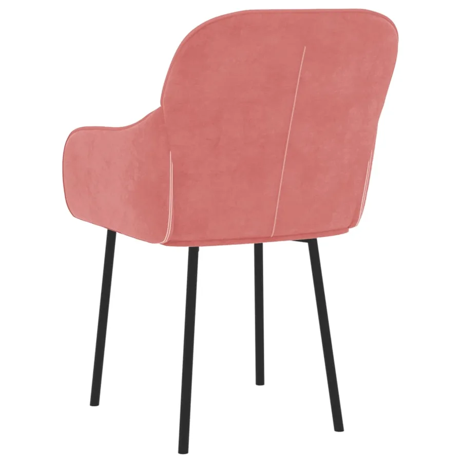 Chaises à manger lot de 2 Rose Velours - 6