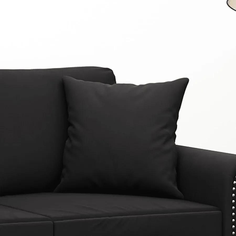 Coussins décoratifs lot de 2 Noir 40x40 cm Velours - 5