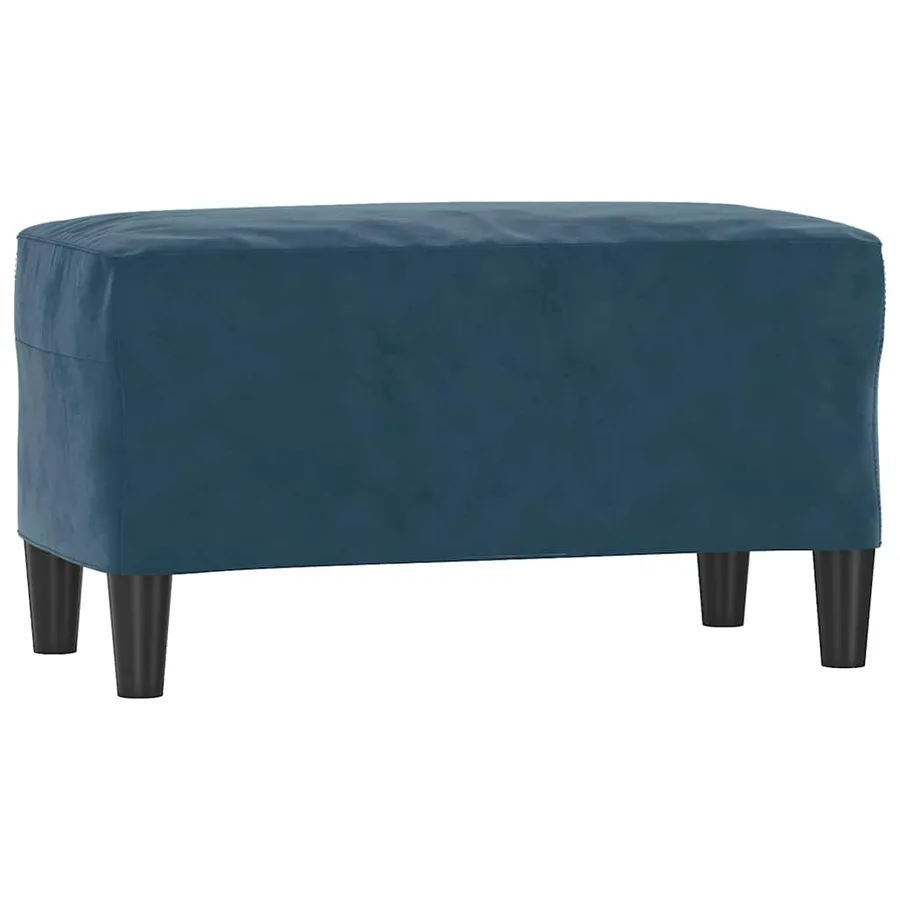 Banc Bleu 70x35x41 cm Velours - 2