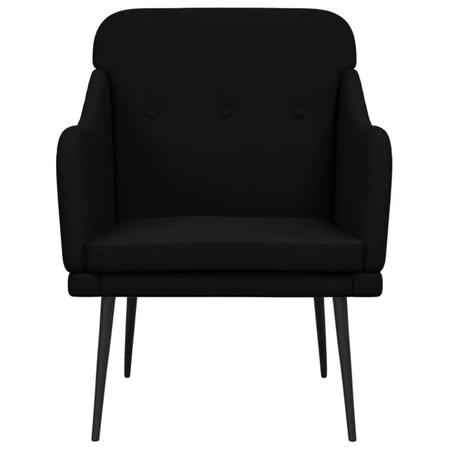 Fauteuil Noir 63x76x80 cm Tissu - 3