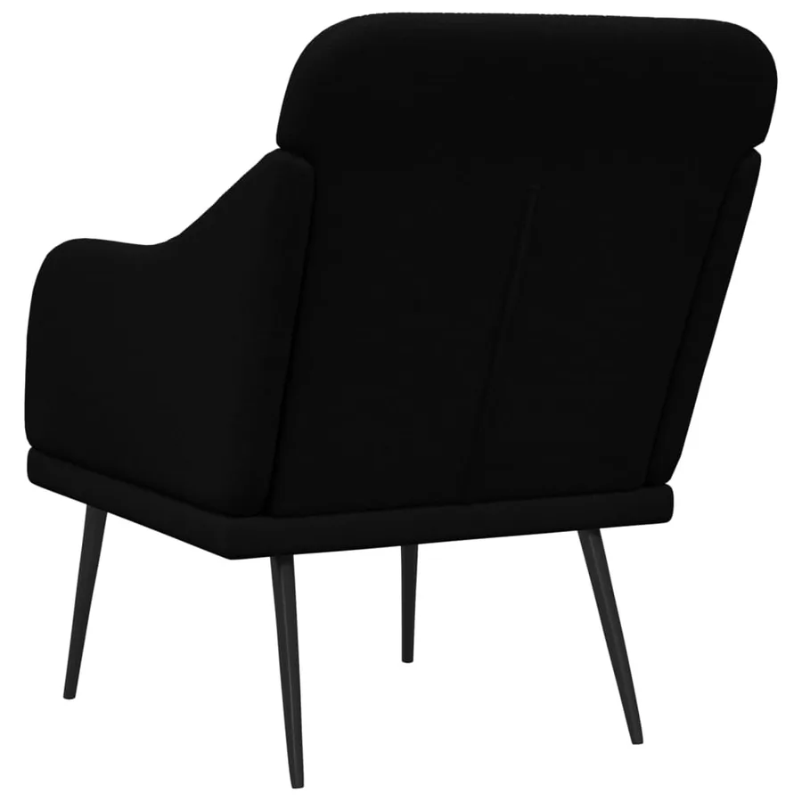 Fauteuil Noir 63x76x80 cm Tissu - 5