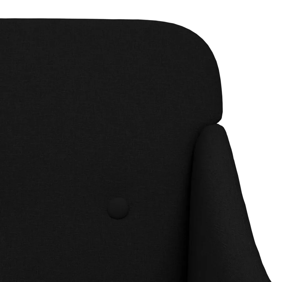 Fauteuil Noir 63x76x80 cm Tissu - 6
