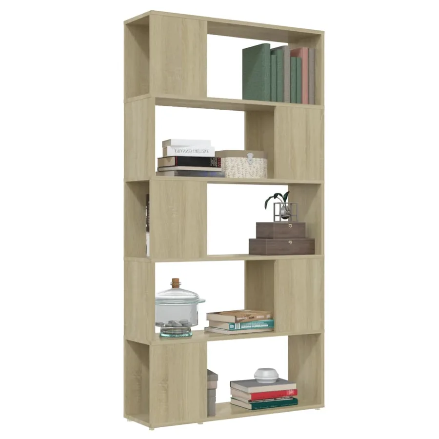 Bibliothèque de séparation Chêne sonoma 80x24x155 cm - 5