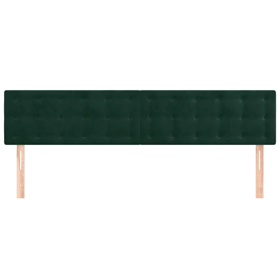 Têtes de lit Vert foncé 160x5x78/88 cm Velours - 3