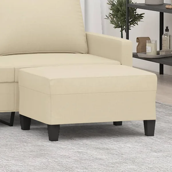 Repose-pied Crème 70x55x41 cm Tissu