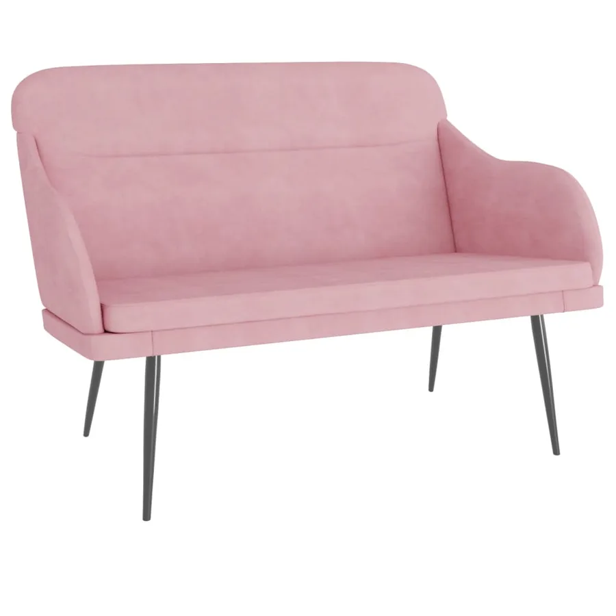 Banc Rose 110x76x80 cm Velours - 2