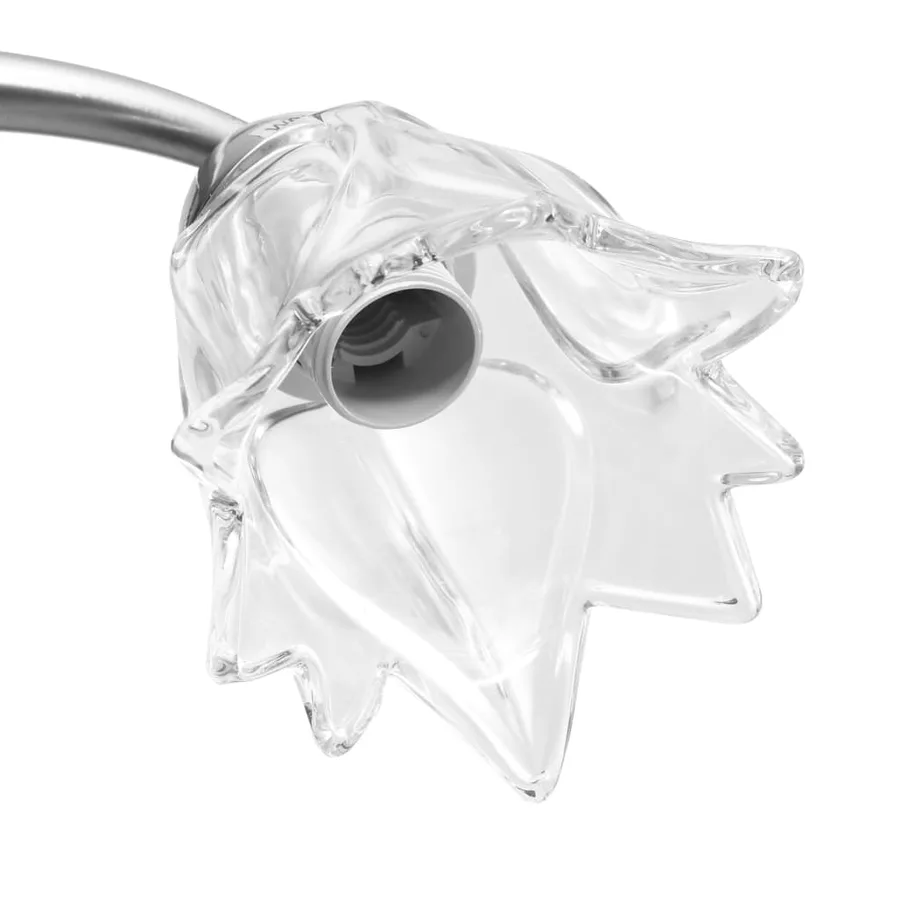 Plafonnier et abat-jour verre transparent 3 ampoules E14 Tulipe - 8