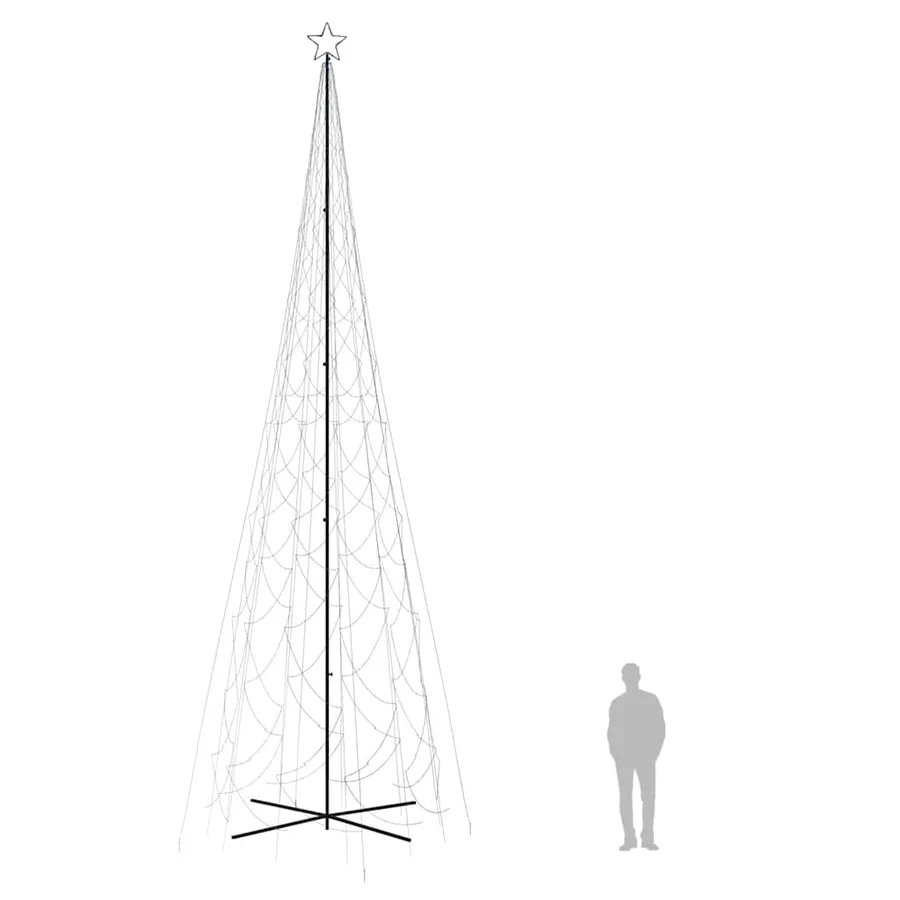 Arbre de Noël cône 3000 LED Bleues 230x800 cm - 9