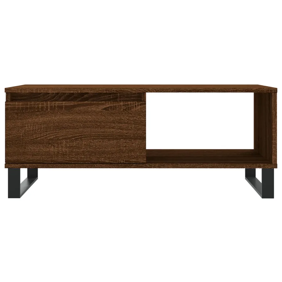 Table basse Chêne marron 90x50x36,5 cm Bois d'ingénierie - 5